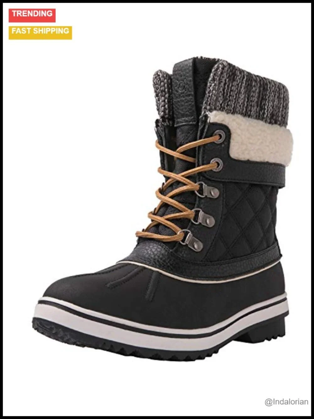 Waterproof Winter Snow Boots with Thermolite Insulation Faux Fur Lining
